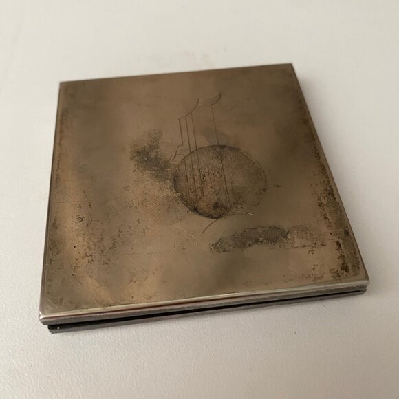 Vintage Silver Plated Compact Mirror Ornate Scrollwork‎ 2.5 - Picture 5 of 6